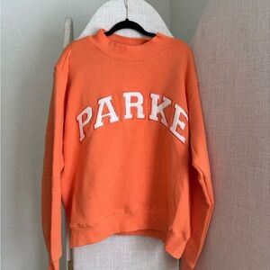 Parke Heritage Varisty Mockneck in Creamsicle & White